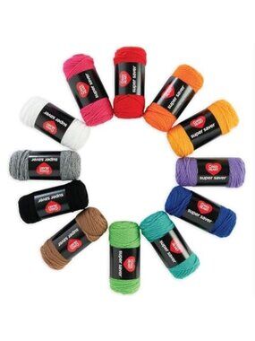 Acrylic Yarn Bundle 12 Pack Worsted Weight Crochet Knitting Craft Yarn Set